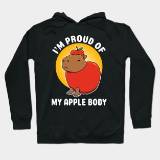 I'm proud of my apple body Capybara cartoon Hoodie